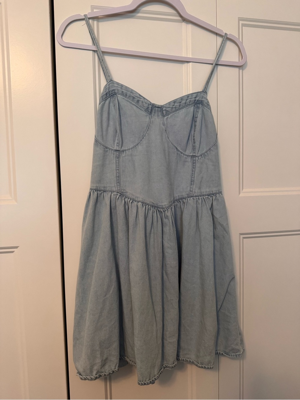 American Eagle Outfitters Light Blue Denim Mini Dress
